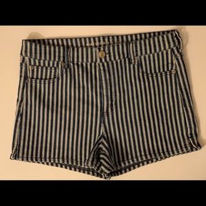 American Eagle Size 16 Stripped Jean Shorts